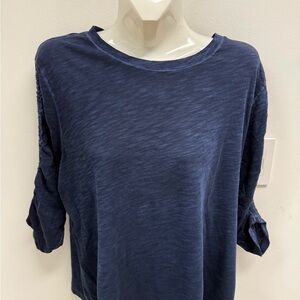 Elliott Lauren Deep Blue Long Sleeve Tee